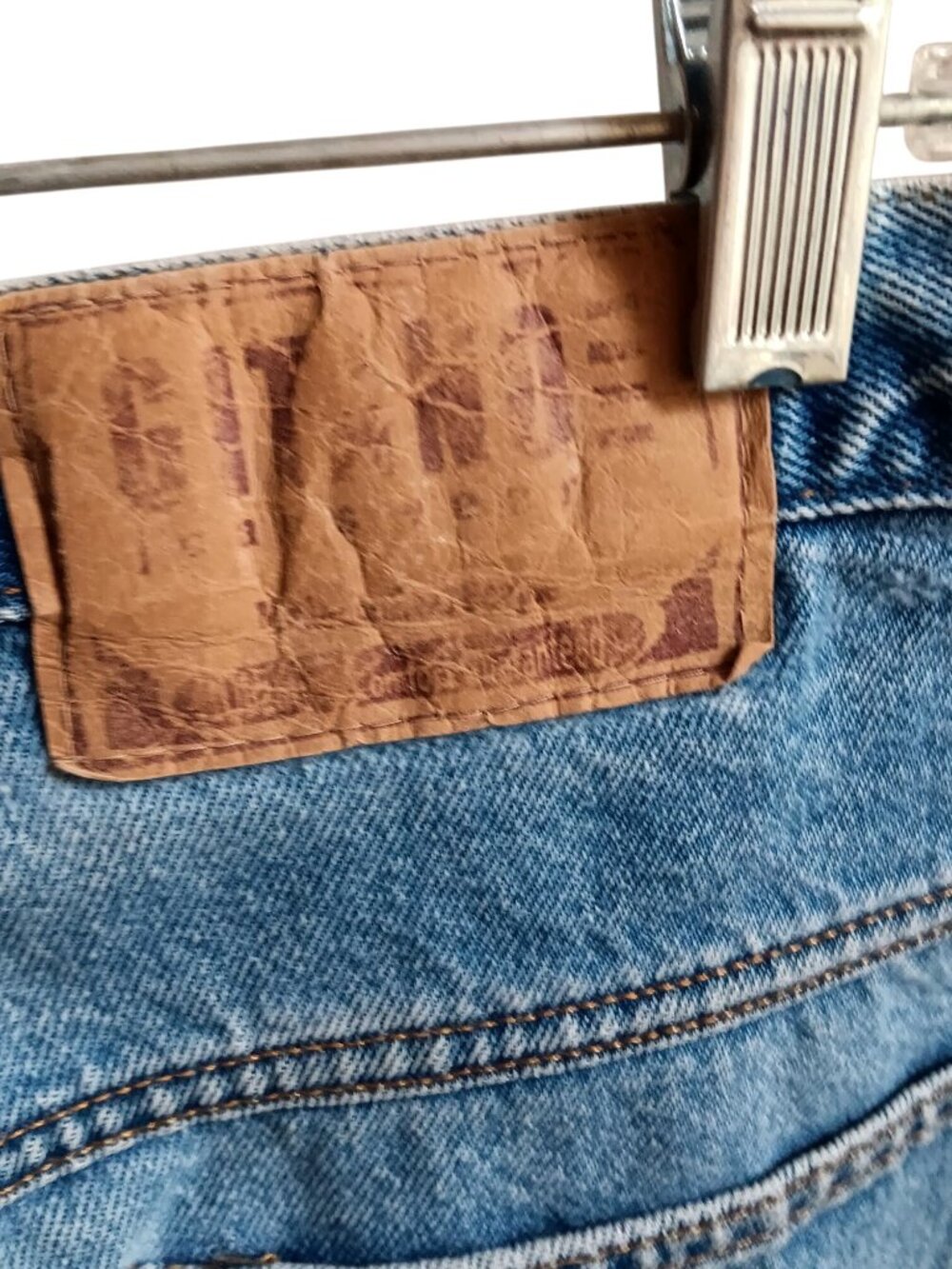 True Vintage Gitano Jeans 34/20W Short Tapered Denim Jeans 38x29 1990's Faded